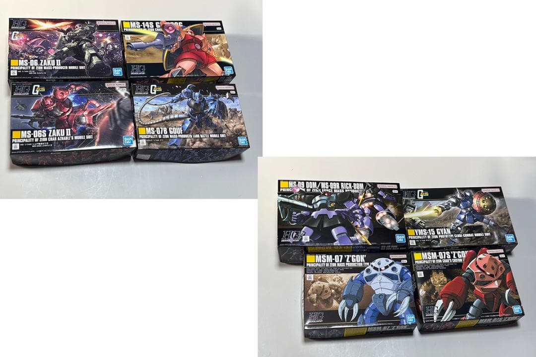 【宇宙世紀ジオン軍8点】ズゴック ドム ギャン グフ ザク ゲルググ シャア