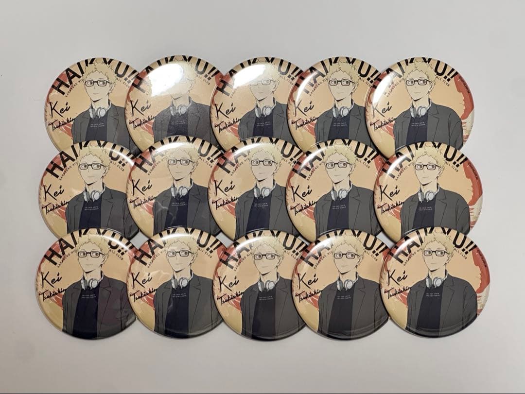 月島蛍 缶バッジ 休日の私服 Day off style