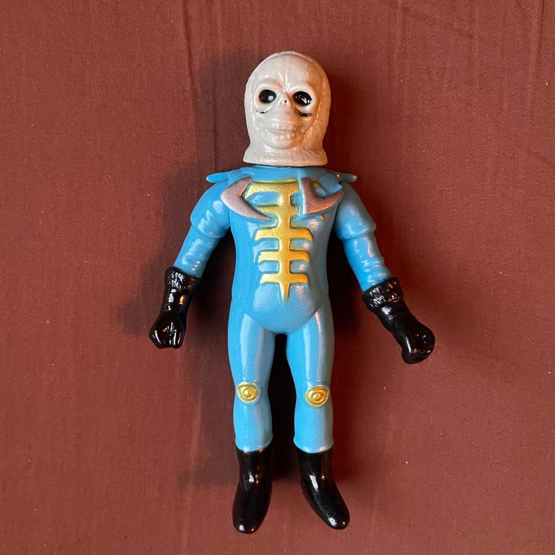 タケミ社製 ミニサイズ どくろ鎌 青・グレー成型 ソフビ　バトルホーク