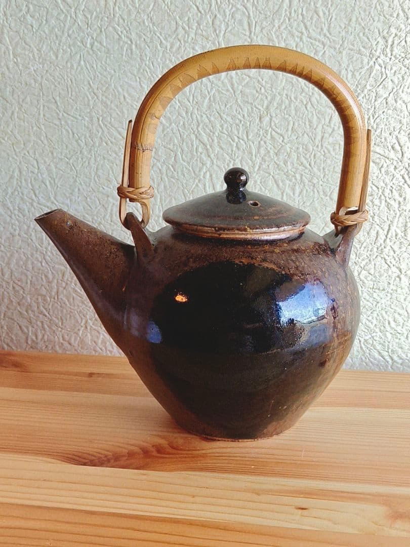 出西窯　古作　丸文土瓶　島根民藝　民芸　土瓶　バーナード・リーチ　濱田庄司