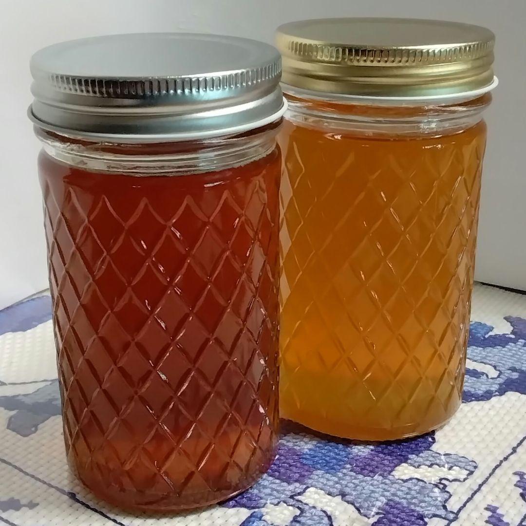 日本蜜蜂　日本ミツバチ　自然界2種類生ハチミツ400g2本　蜂蜜　はちみつ2年物