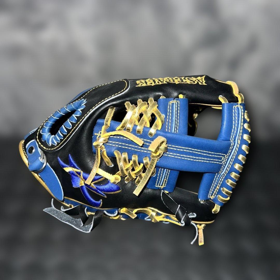 アストラルK 軟式グローブ 黒/青/黄