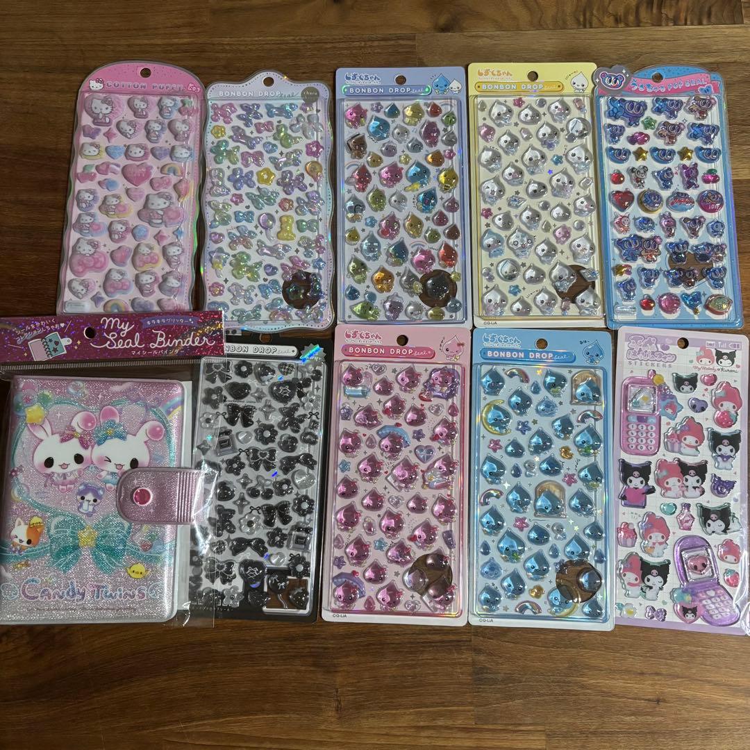 ボンボンドロップシール　しずくちゃん　サンリオ　エンジェルブルー