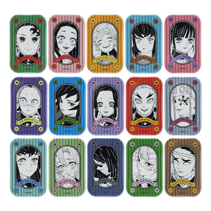 鬼滅の刃スクエア缶バッジコレクション（スタンド付き）第1弾全種セット-15種入り