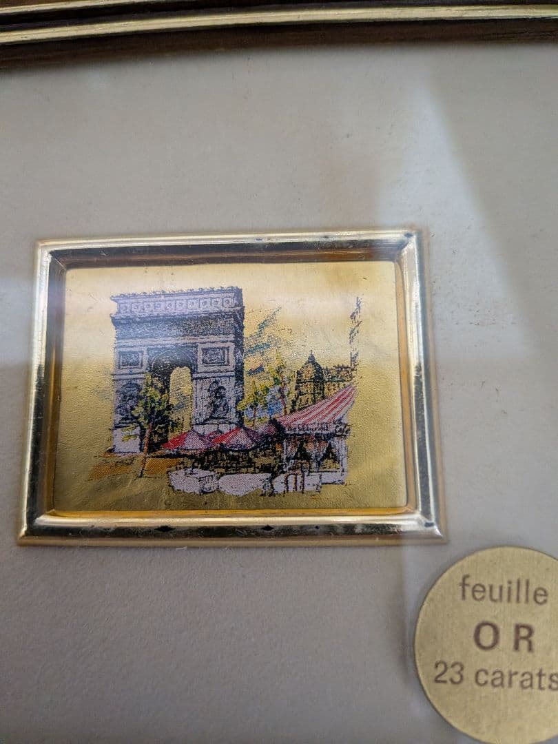 クロモリトグラフィー アート作品 23カラット金箔