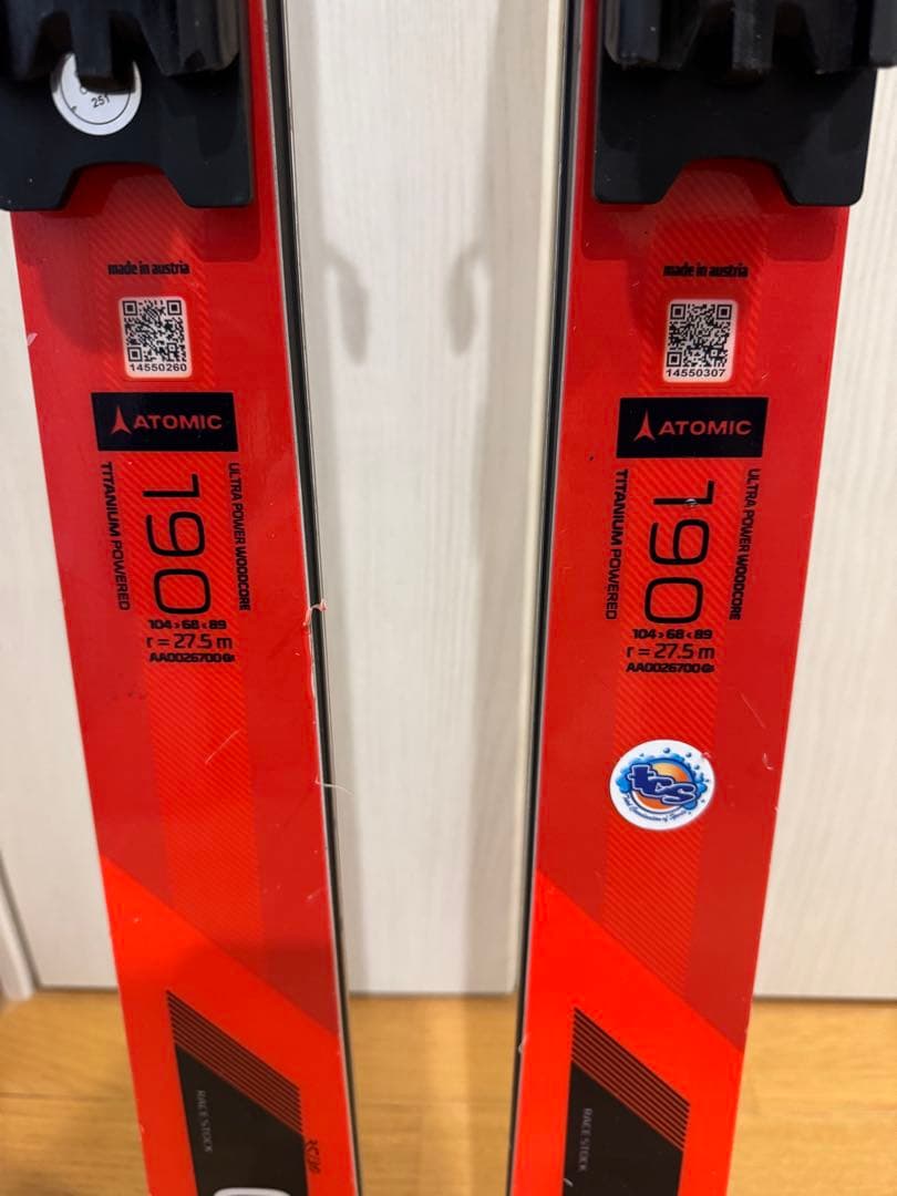 【値引き・競技用】ATOMIC REDSTER 9 R5 スキー板 190cm