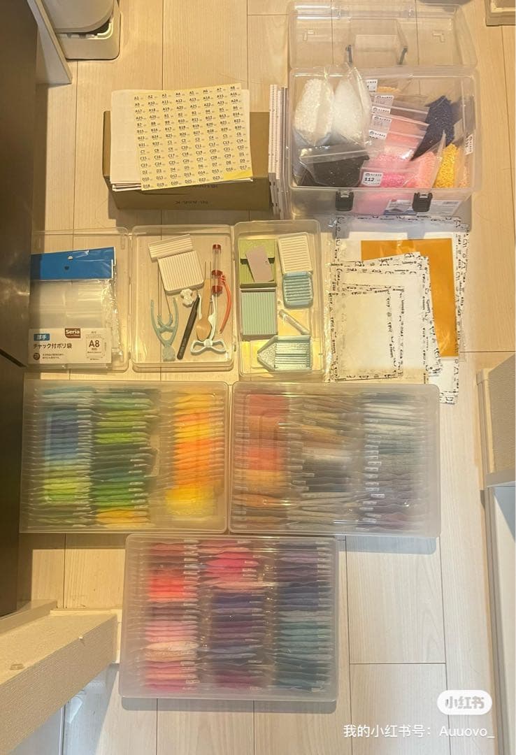 文房具整理用透明収納ケースセット