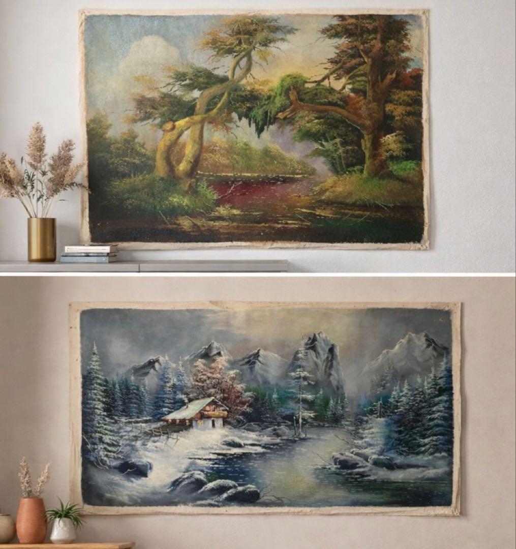【雰囲気抜群】美しい風景画2点セット｜一点物・インテリア映え｜早い者勝ち