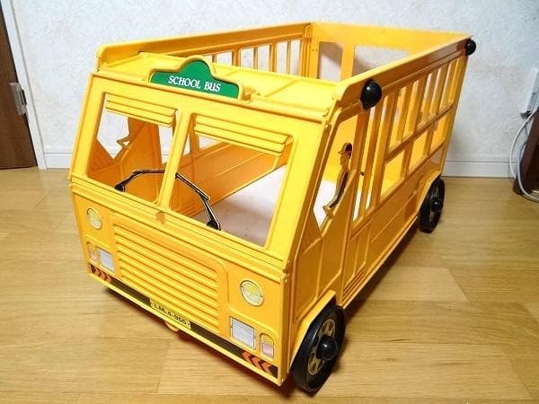 ビンテージ LIPSKI スクールバス 収納箱 おもちゃ箱 旧車 レトロ 当時物