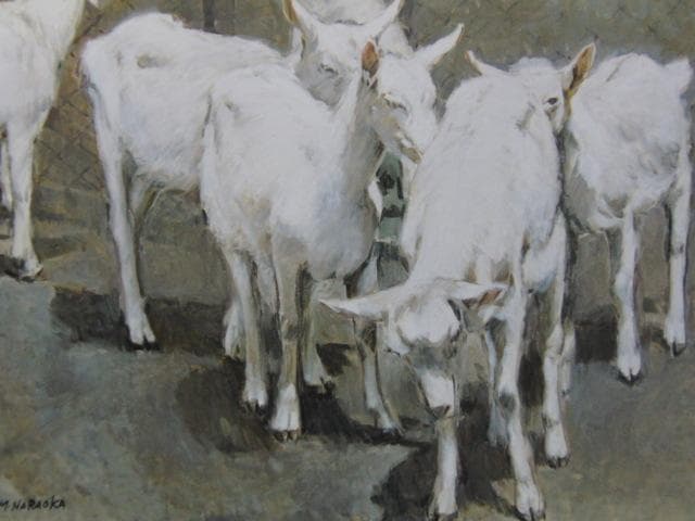 奈良岡正夫、朝、希少画集画、新品高級額・額装付、状態良好