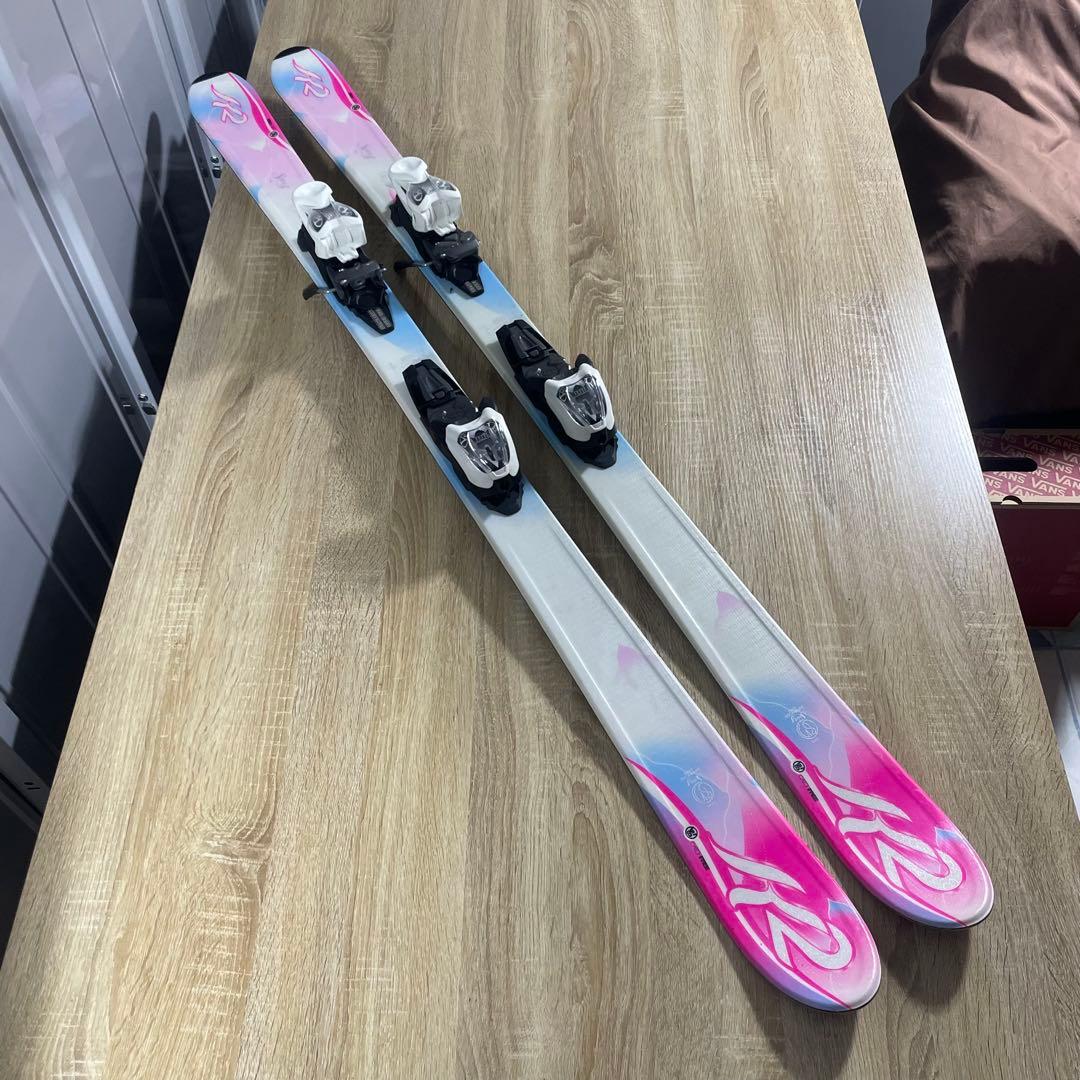 K2 136cm BIGHORN23/23.5cmストック付きスキーセット