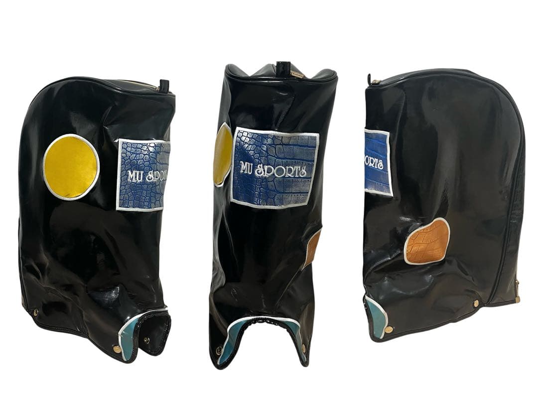 希少 M.U SPORTS MU スポーツ キャディバッグ エナメル ブラック