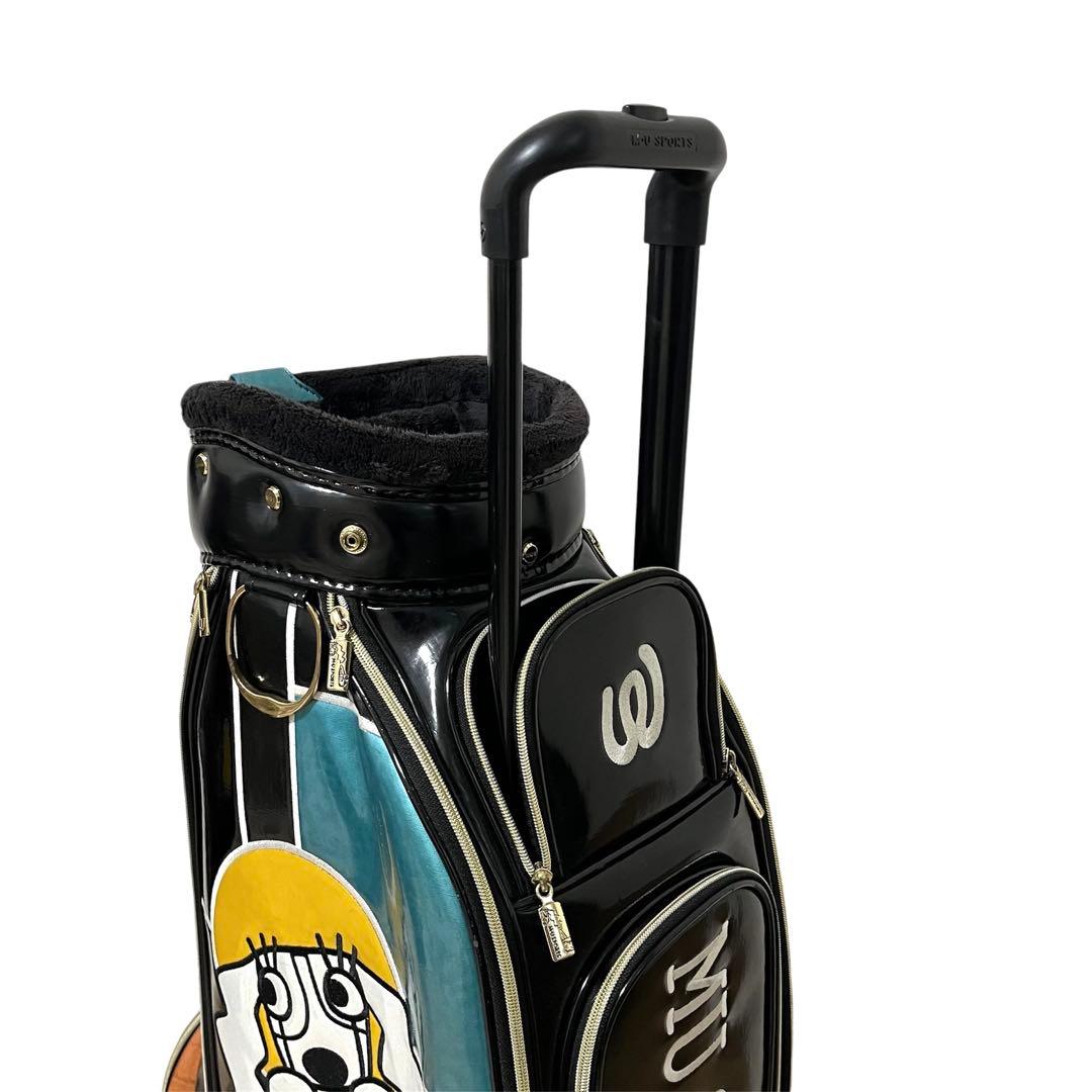 希少 M.U SPORTS MU スポーツ キャディバッグ エナメル ブラック