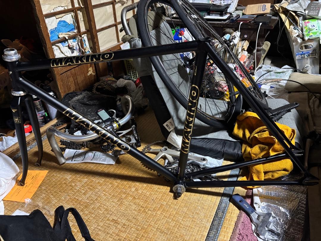 MAKINO ピスト・シングルスピードフレーム ブラックnjs 競輪 限定値下げ