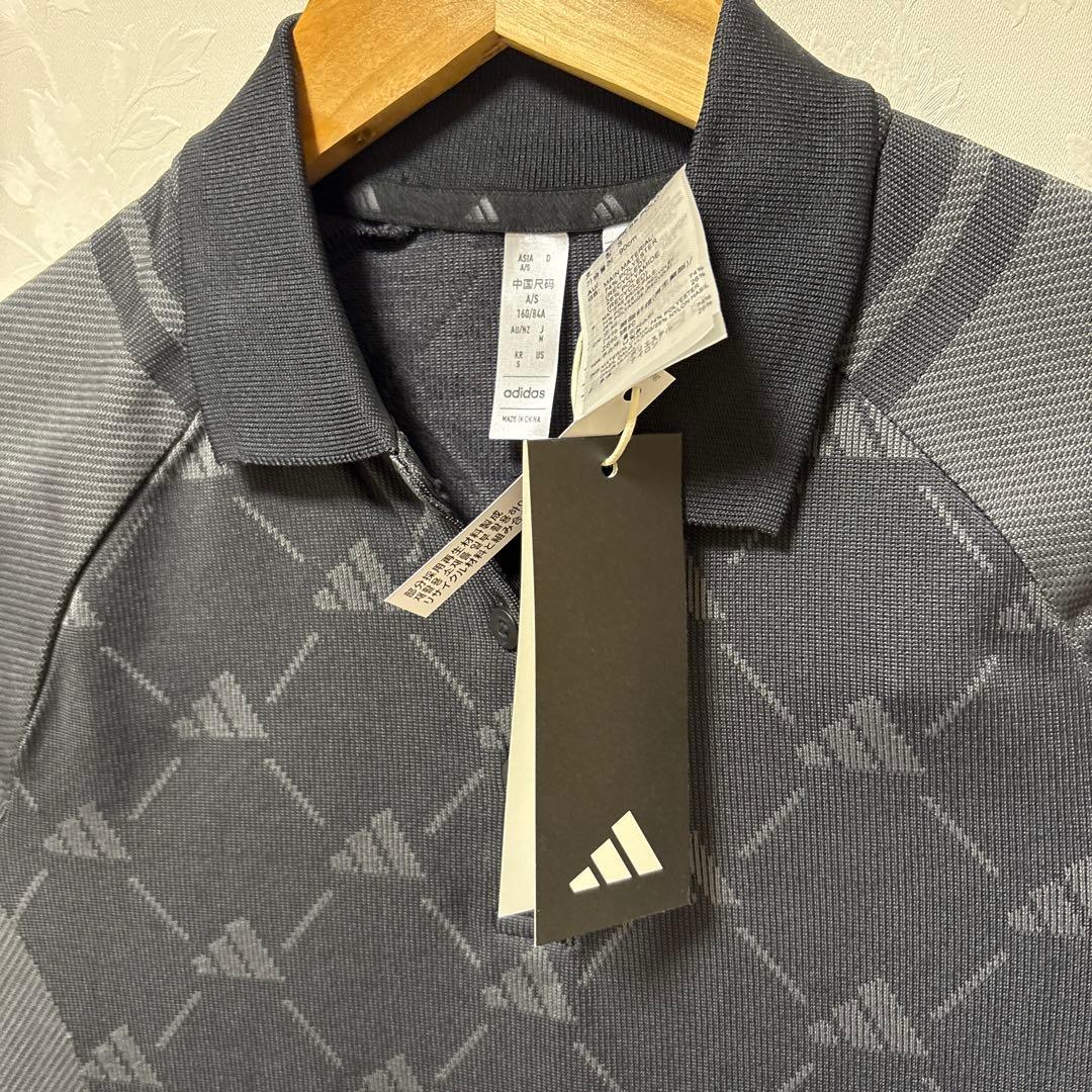 adidas ブラック 半袖　ポロシャツ　ゴルフ