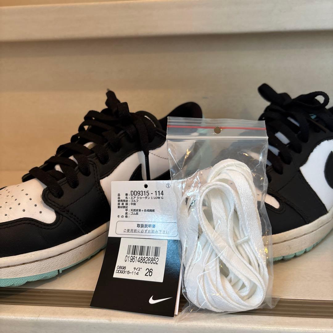 n10AIR JORDAN 1 LOW G 26 ブラック/ホワイト/コパ