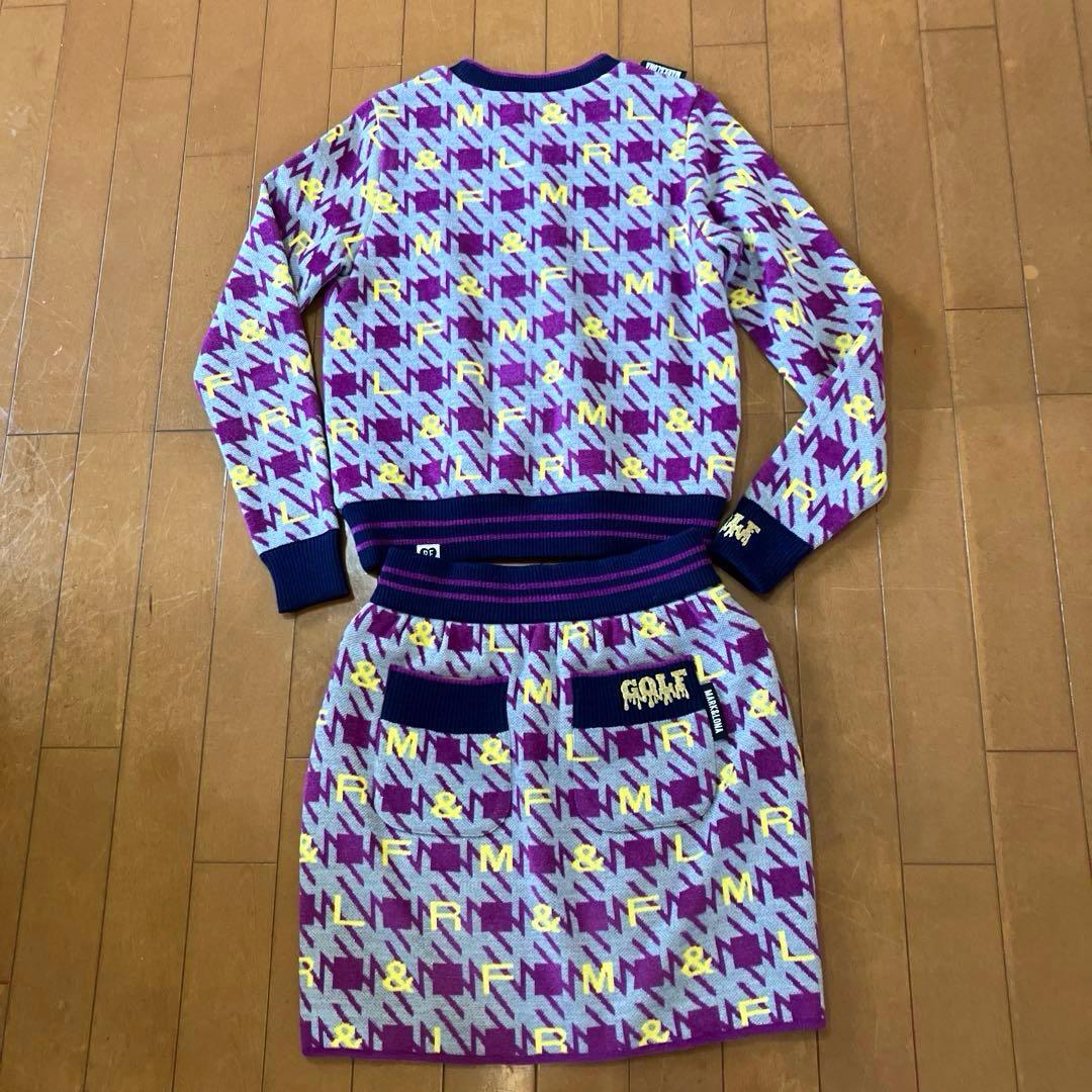 マークアンドロナ RF 幾何学模様 セーター スカートセットアップ