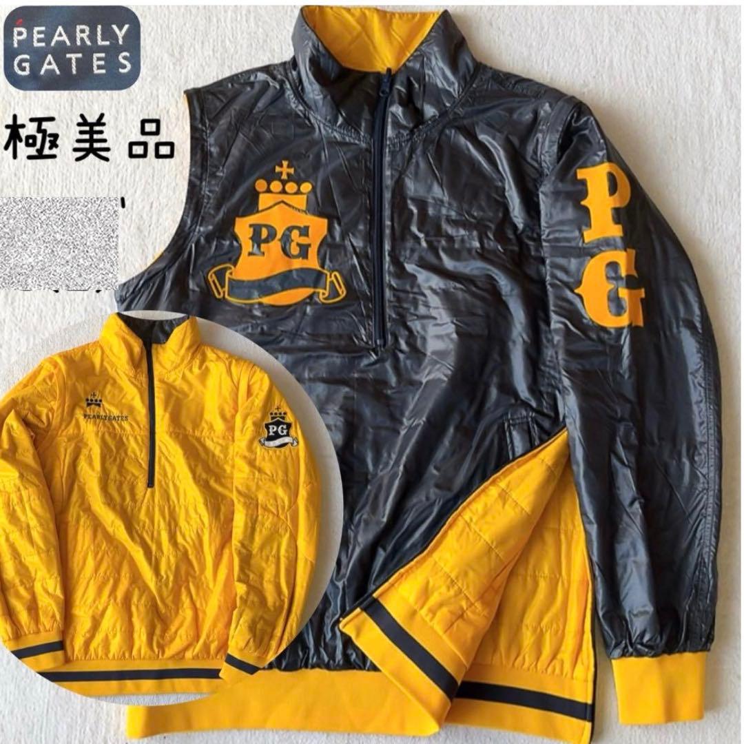 極美品　パーリーゲイツ　リバーシブル　中綿　スニード　ブルゾン　ネイビー