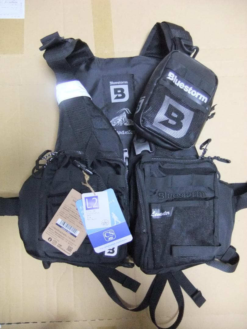 ブルーストーム ライフジャケット ブラック Free レバンテ L2-BSJ41