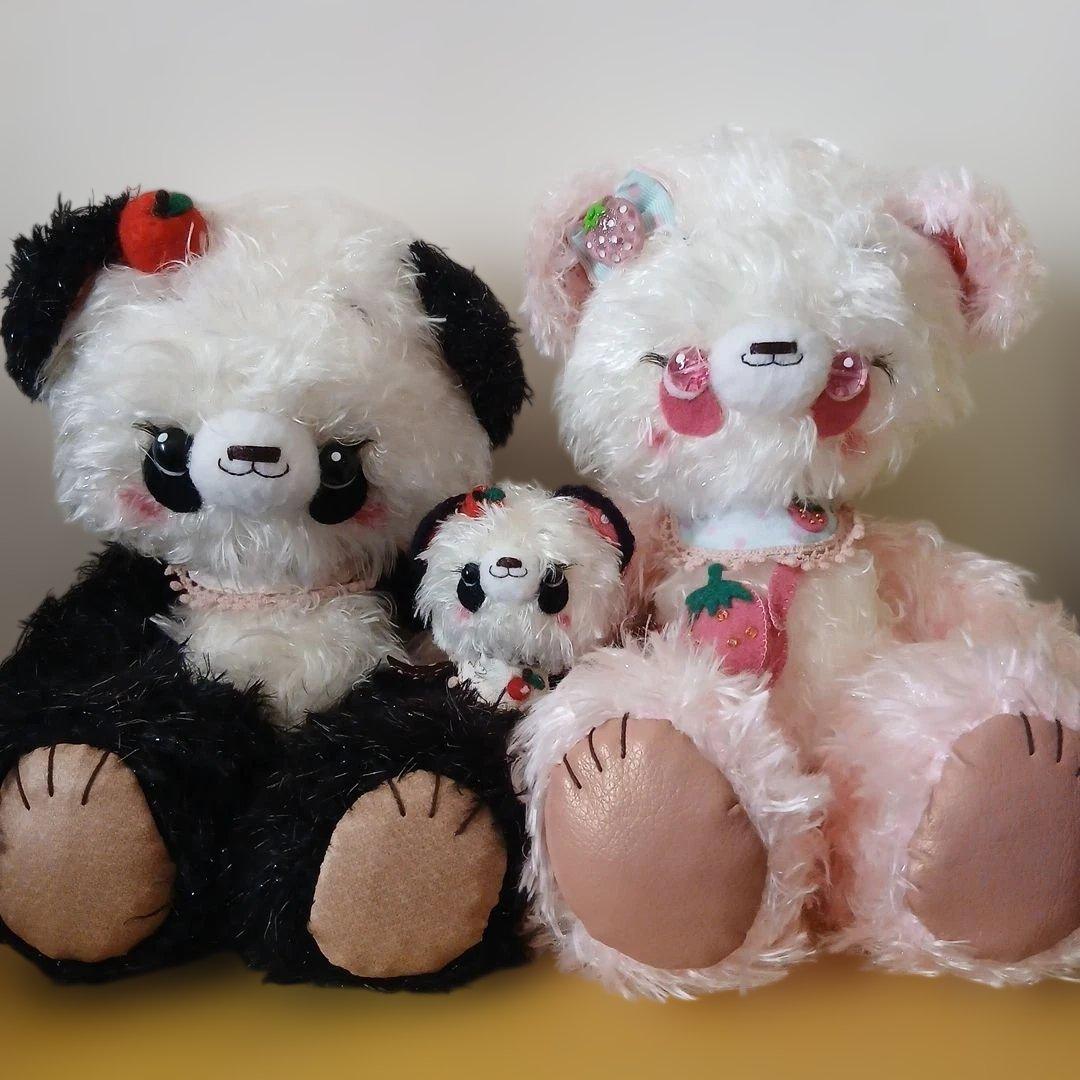 作家様　パンダちゃん　ぬいぐるみセット　子パンダ付き