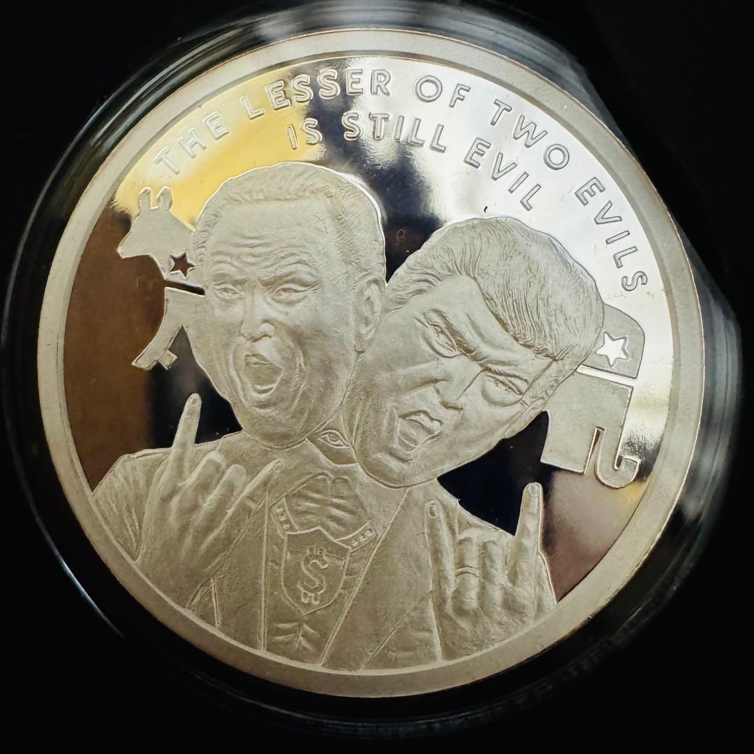 トランプ大統領　1オンス銀貨　トランプ/バイデン