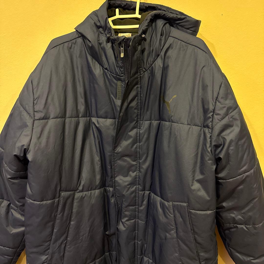 Puma フード付きダウンジャケット ネイビー