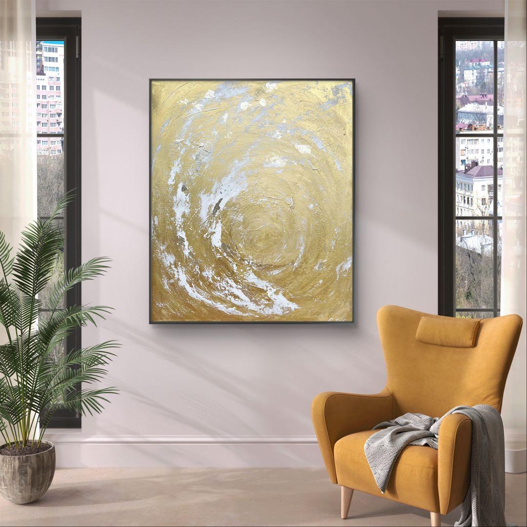 応接間掛画 原画/和風/禅/絵画/アート/抽象画/モダン/ホテル/金運