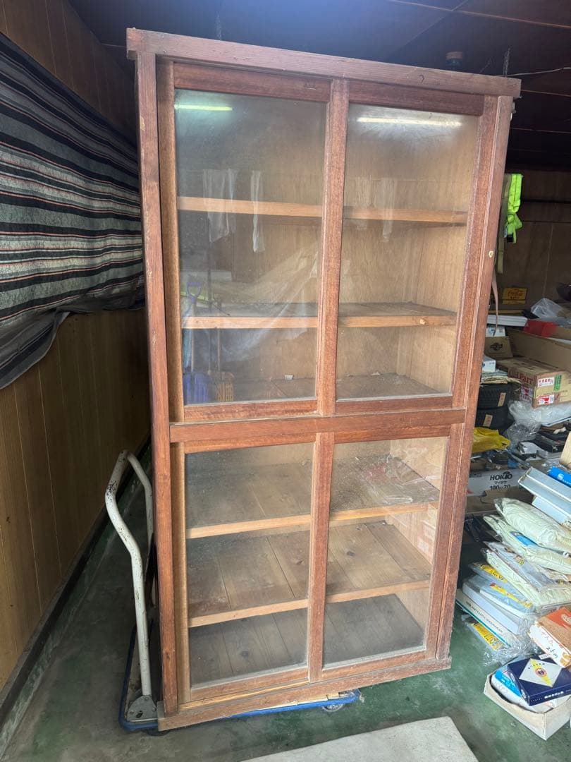 昭和レトロ 二段商品棚 ショーケース 引き取り限定