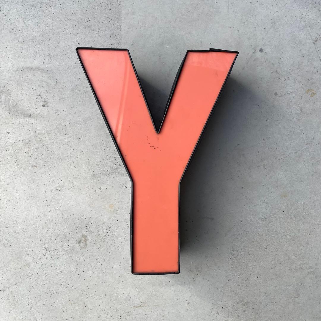 Y 看板 アルファベット レターサイン 文字 アメリカ ビンテージ アンティーク
