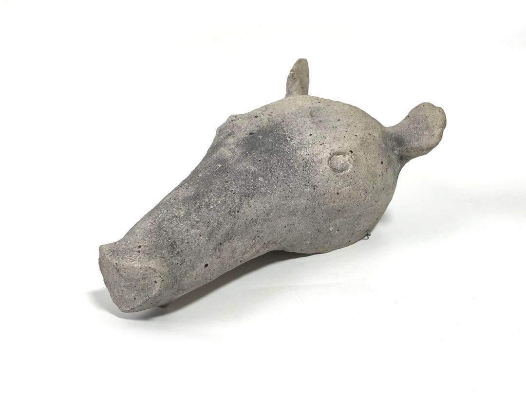 陶芸家　三原研　炻器獣頭掛花入　現代アート　現代陶芸　師　船木研児　個展出品作