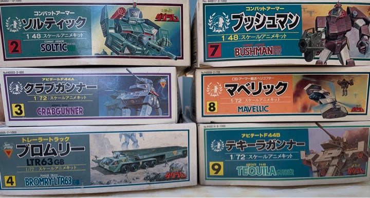 タカラ　 太陽の牙ダグラム　プラモデル　6点セット販売