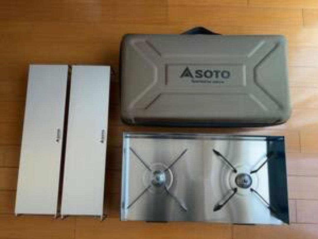 SOTO レギュレーター2バーナー GRID ST-526 ケース&テーブル付き