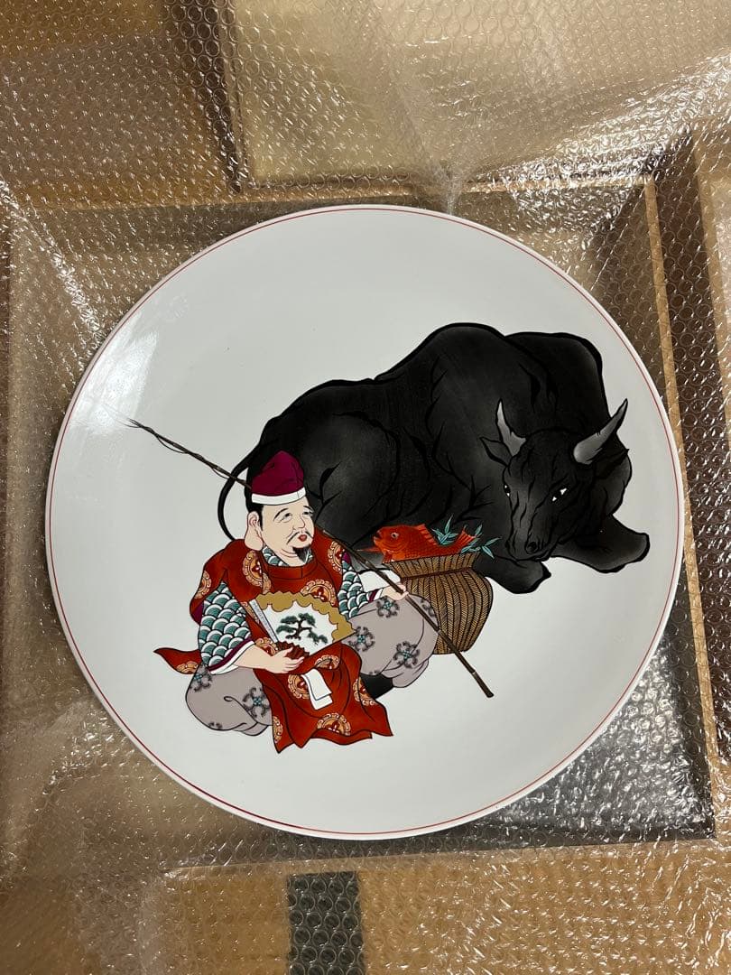 肥前有田焼　伝統工芸士江口天童　飾り皿　直径45センチ