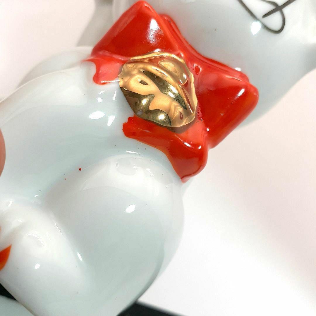 095 東海銀行ノベルティ 陶器製 リボン猫 貯金箱 2体セット 白黒 非売品