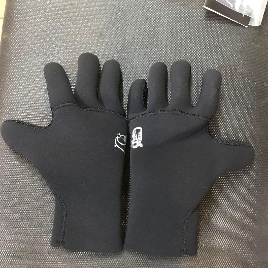 Lサイズ ネオプレン グローブ 滑り止め付き　クイックシルバー