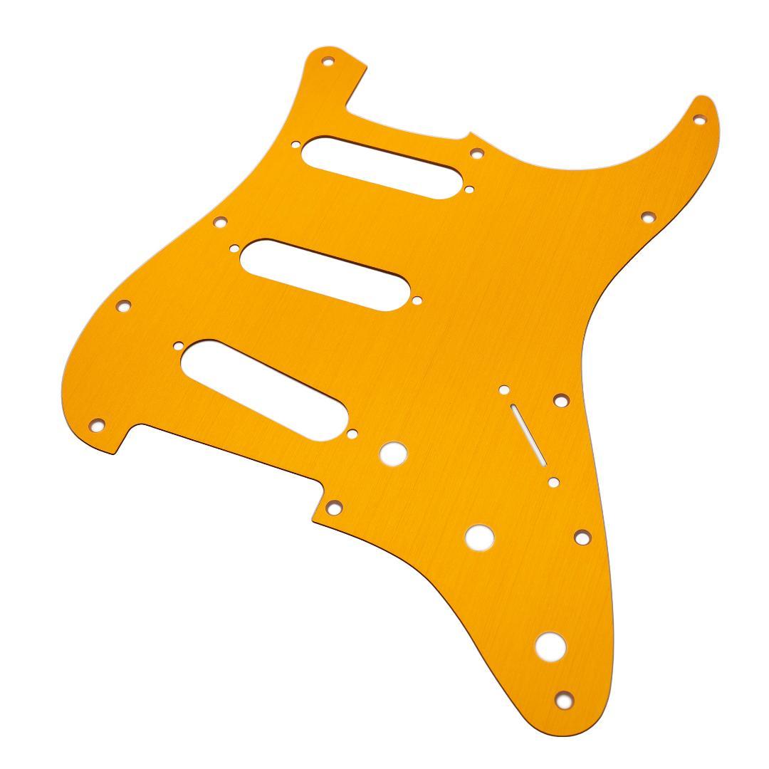 ストラト用アノダイズドピックガードRich Gold濃金/Lotustorks