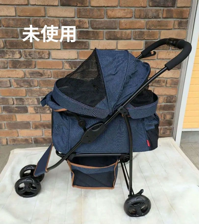 ペットカート　わんわんカード　スマートハンディSafety デニム柄
