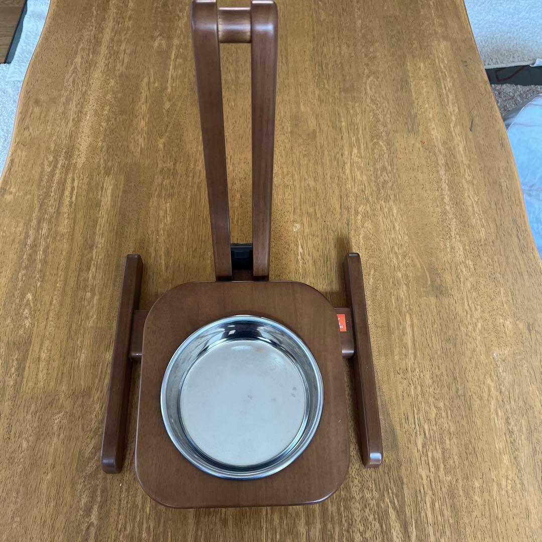 犬用食器台 ステンレスボウル付き