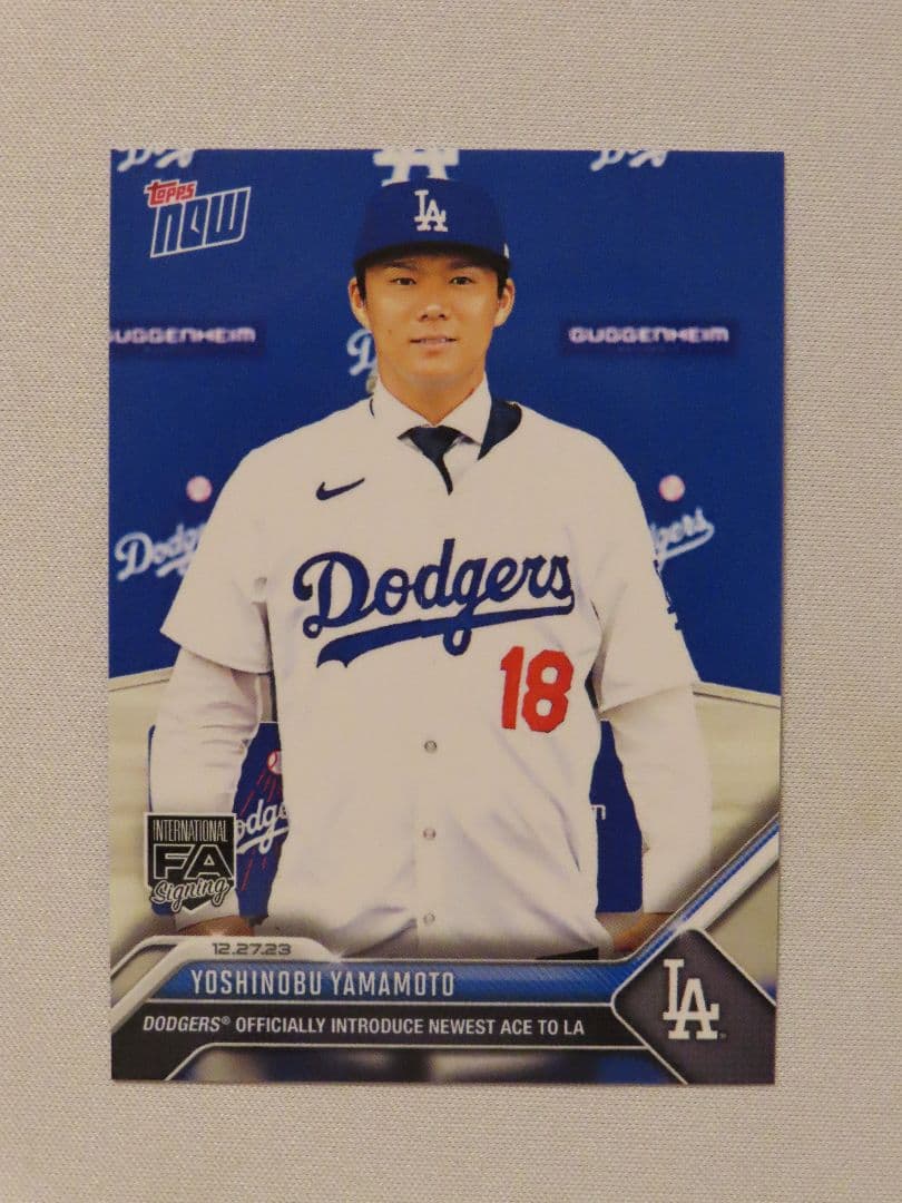 topps now 山本由伸 ドジャース入団会見 OS-27 トップスナウ 35