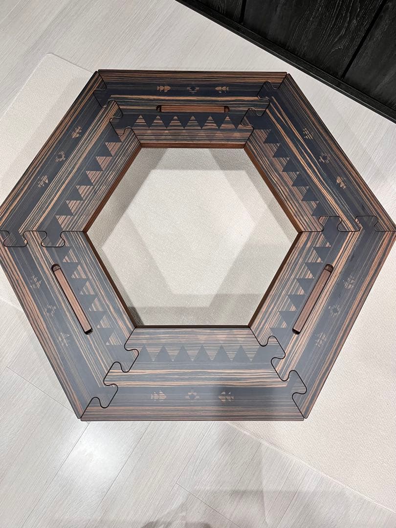 WARUしま次郎　ヘキサテーブル　TheArthオリジナル六角テーブル