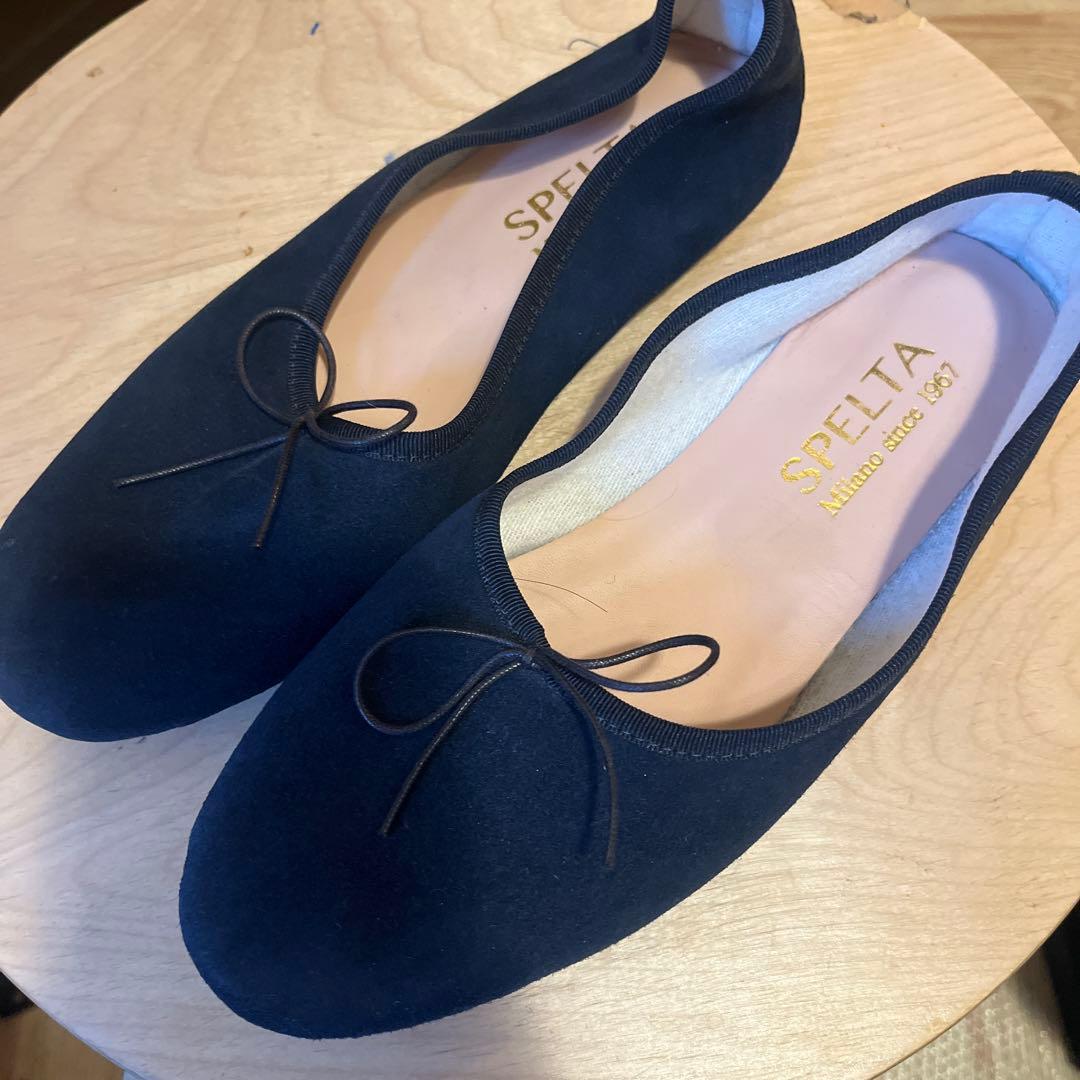 【Spick and Span 】【SPELTA】ベルベットバレエシューズ◆