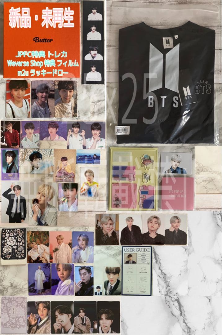 BTS SUGA ユンギ ラキドロ トレカ ミニフォト フィルム Tシャツ