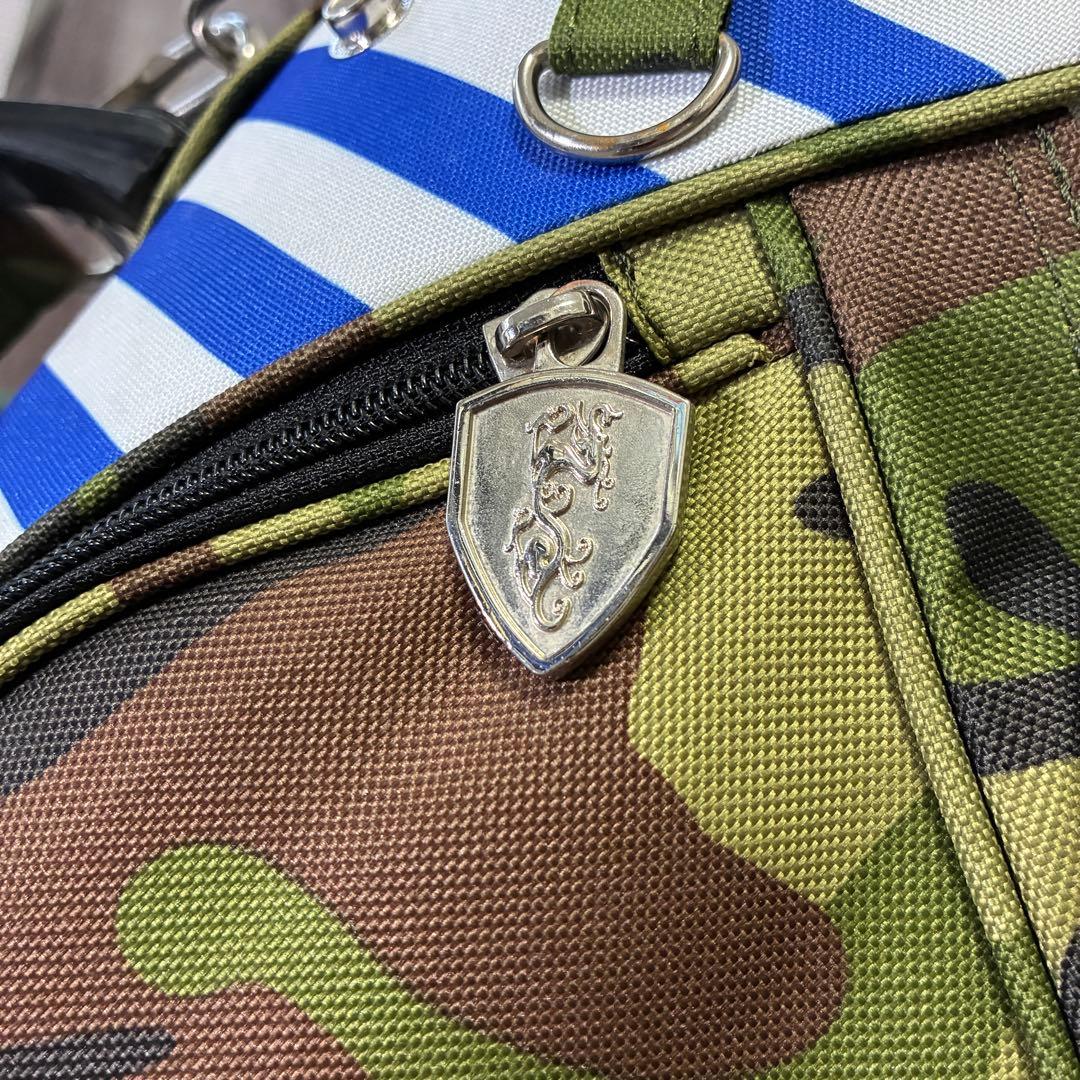 ダンスウィズドラゴン キャディバッグ スタンド式 4分割 軽量モデル 迷彩 星柄