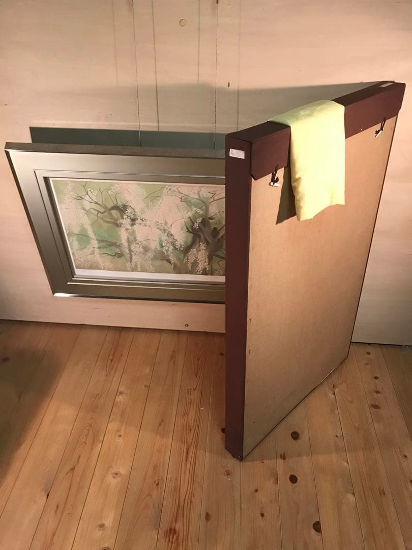 荒井孝　「滝桜」　リトグラフ　直筆サイン・落款・エディション・作品証明シール有り