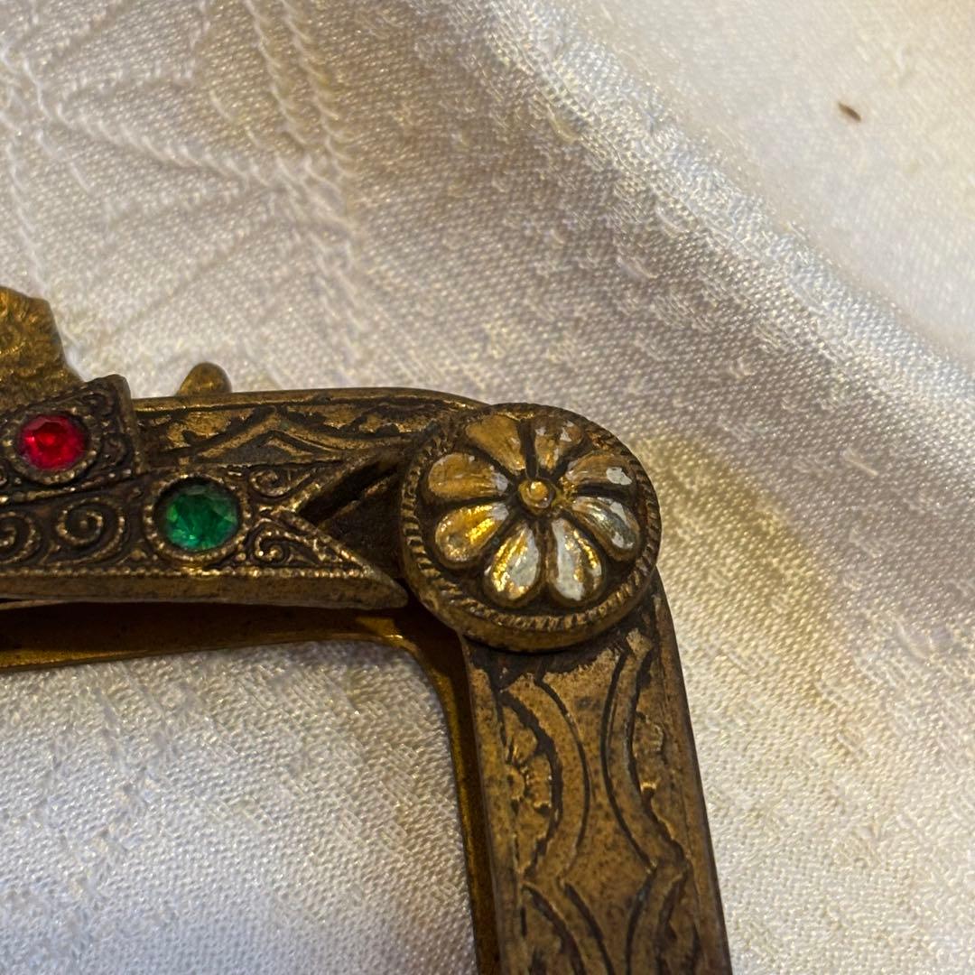 訳あり【希少・フランス製】アンティーク 口金金具　プチポアン サンプルタグ付