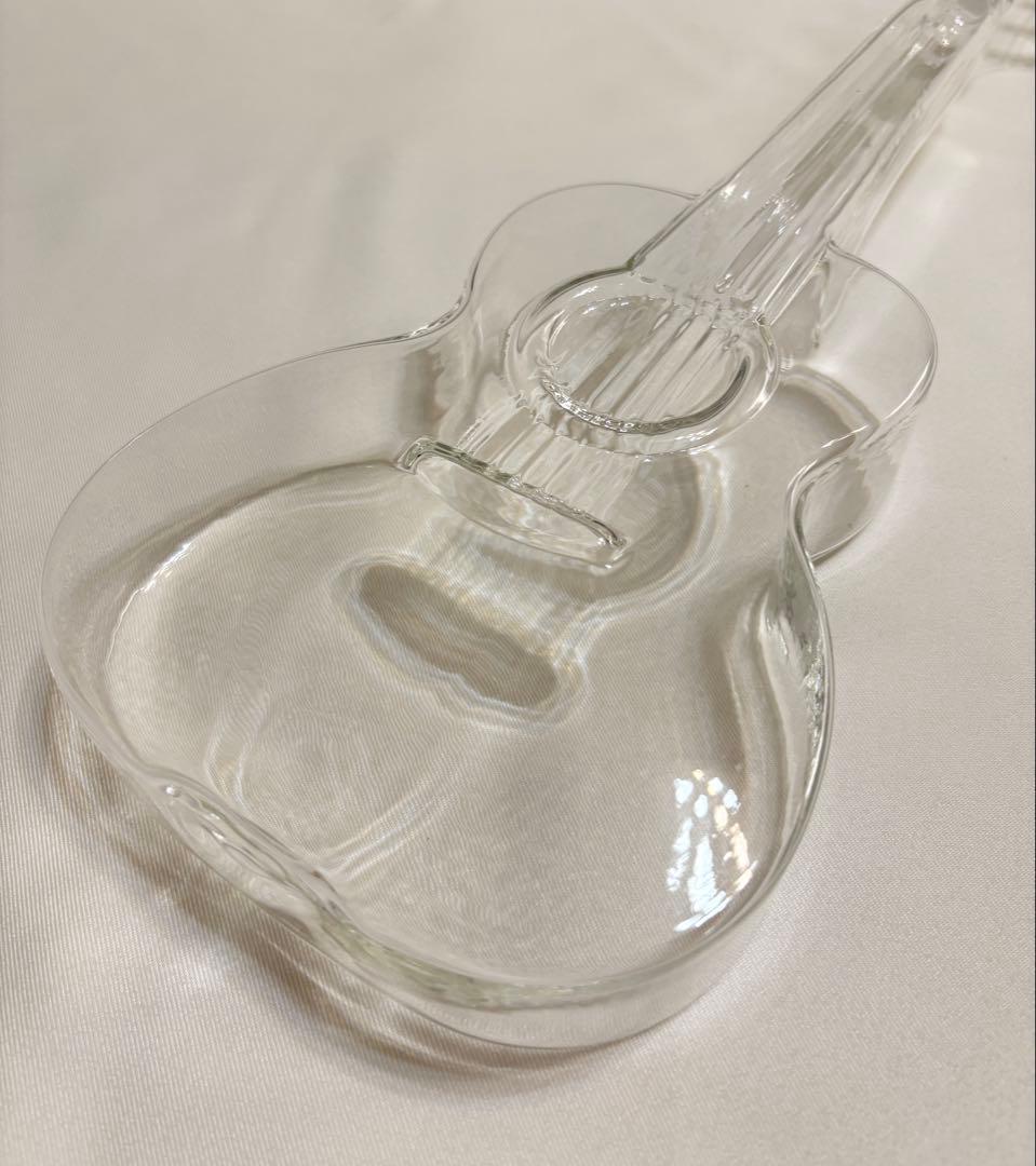 ギター型 デキャンタ ガラス製 全高 約 50cm インテリア 置物 ウイスキー