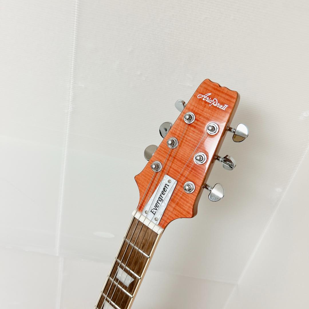 美品 Aria pro PE-AE200 レスポールカスタム ピンクレッド