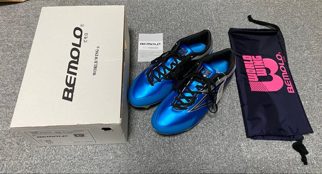 【新品】BeMoLo/ビモロスパイク/ブルー/25.5㎝