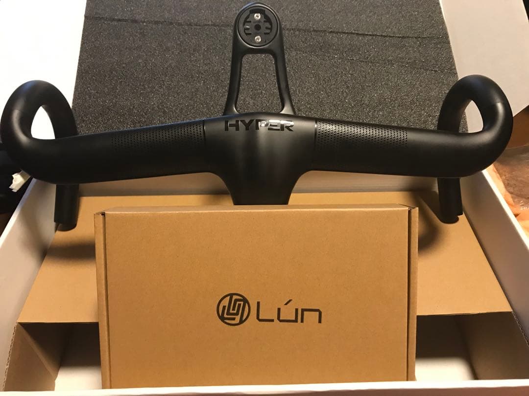 最終値下げ lun hyper カーボンハンドル 420/125mm