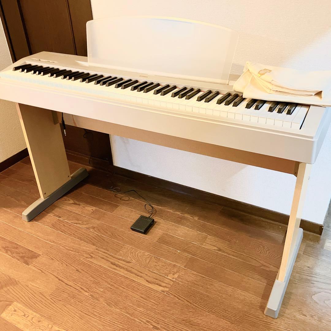 ヤマハ P-60S 電子ピアノ 専用木製スタンド付 フットペダル カバー